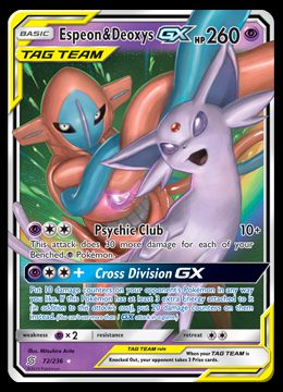 72/236 Espeon and Deoxys GX