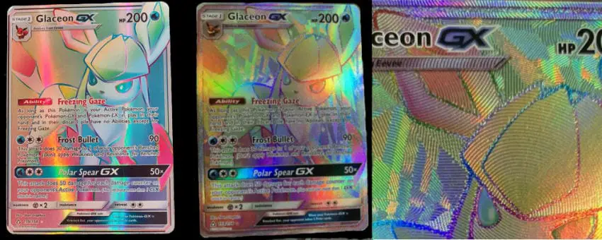 Colour and Texture fake Pokemon cards