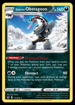 119/202 Galarian Obstagoon