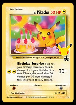 Birthday Pikachu 25