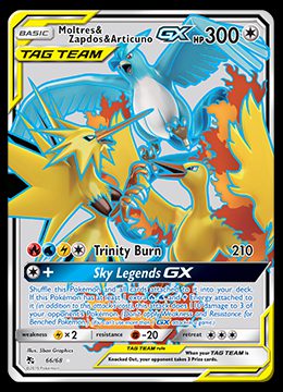 66/68 Moltres Zapdos Articuno GX