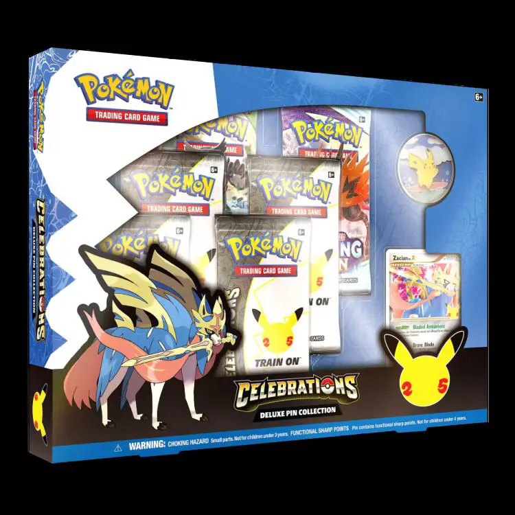 Celebrations Deluxe Pin Box 25th Anniversary INHAND Pokémon Trading Card Game 