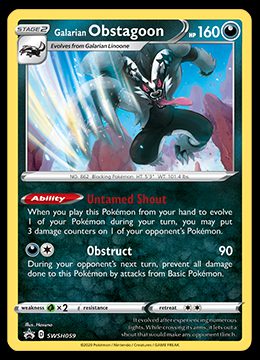 SWSH059 Galarian Obstagoon