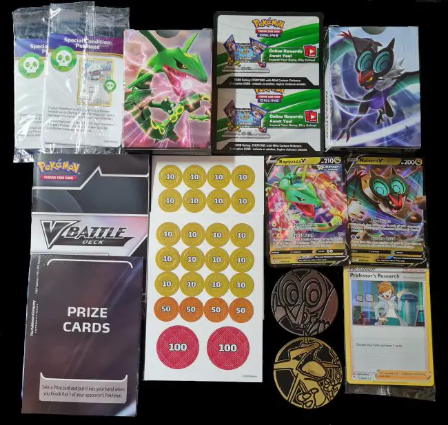 Rayquaza v Noivern battle decks contents