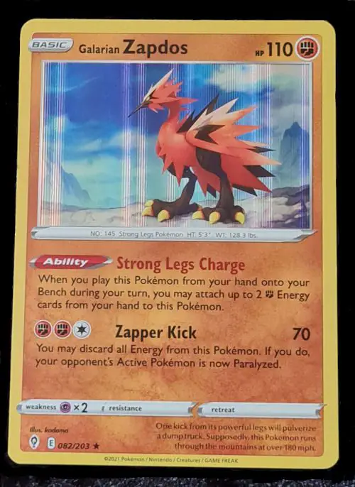 Galarian Zapdos Holo Card