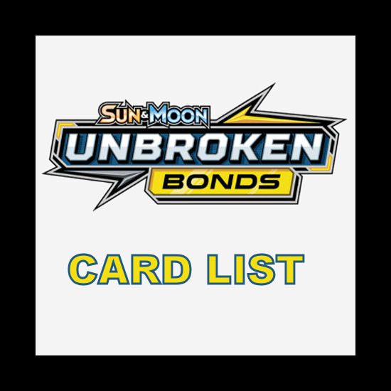 Unbroken Bonds Card List - Coded Yellow