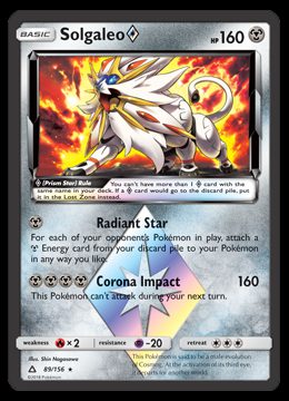 89/156 Solgaleo Prism Star