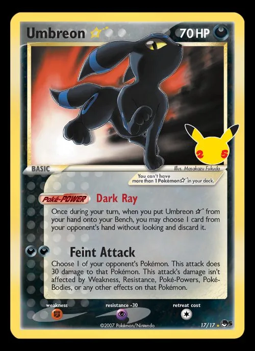Umbreon Gold Star Celebrations