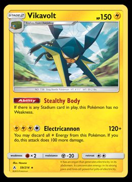 Vikavolt Pokédex 738 & Card List