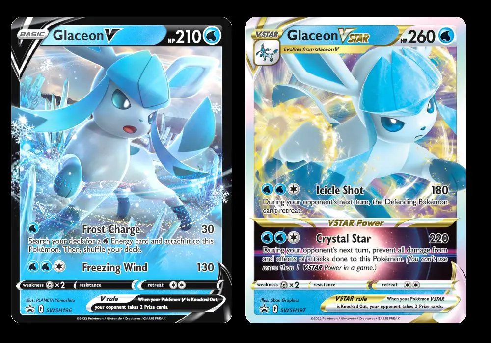 Glaceon V and Glaceon VSTAR