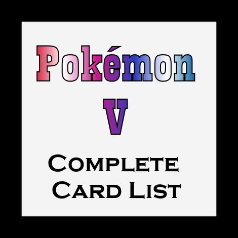 Pokémon V Card List