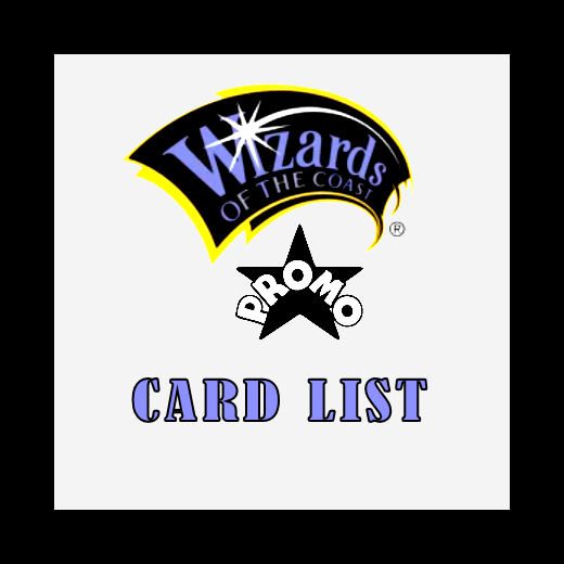 Wizards of the Coast Promos Card List Coded Yellow 2024