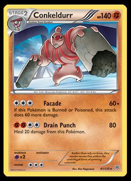 Conkeldurr Pokédex 534 & Card List