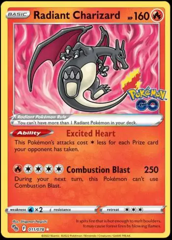 Radiant Charizard Pokemon Chase Cards