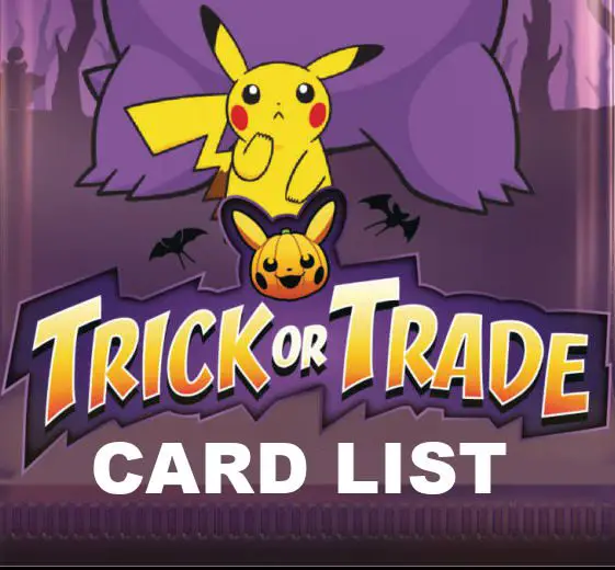 Pokémon Trick or Trade Card List - Coded Yellow