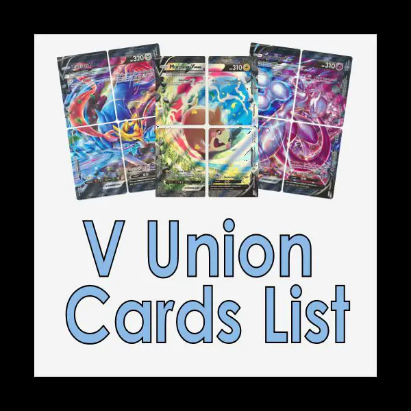 Pokémon V Union Cards List with Images Coded Yellow