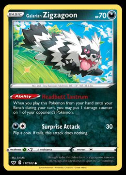 117/202 Galarian Zigzagoon