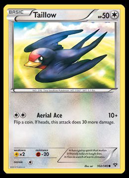 Taillow Pokédex 276 & Card List