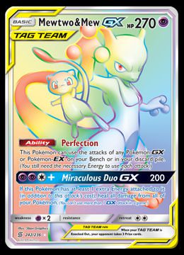 242/236 Mewtwo & Mew GX