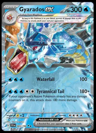 Pokémon Tera Type Cards - 045/198 Gyarados ex