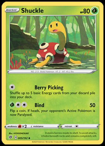 Shuckle Pokédex 0213 & Card List