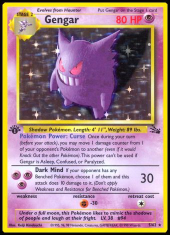 Gengar Pokédex 0094 & Card List with Images