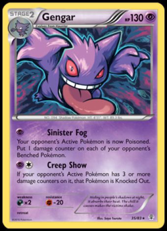 Gengar Pokédex 0094 & Card List with Images