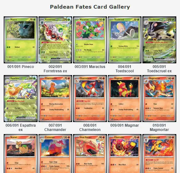 Paldean Fates Card Gallery