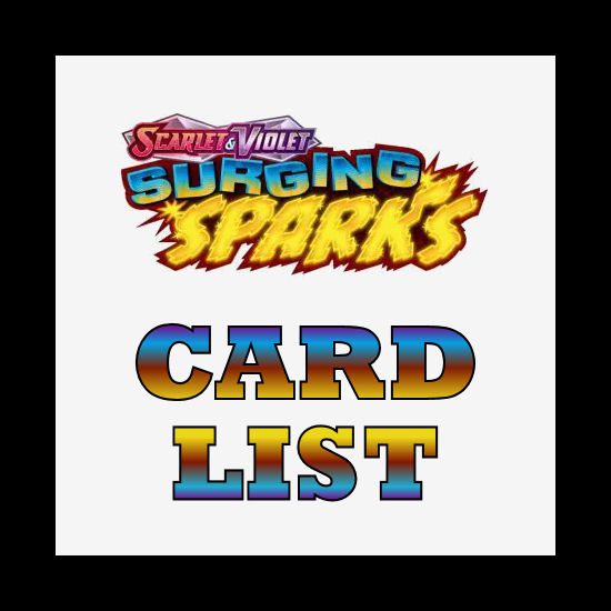 Surging Sparks Card List Complete Coded Yellow