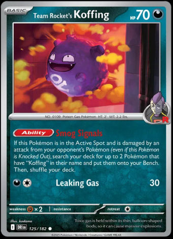 125/182 Team Rocket's Koffing