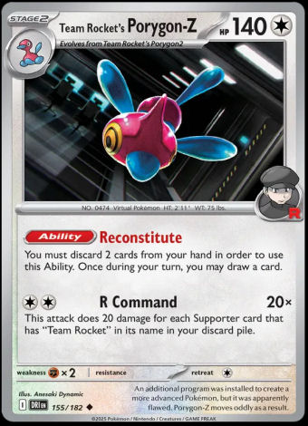 155/182 Team Rocket's Porygon-Z