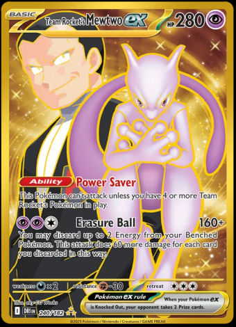 240/182 Team Rocket's Mewtwo ex