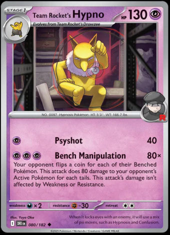 080/182 Team Rocket's Hypno