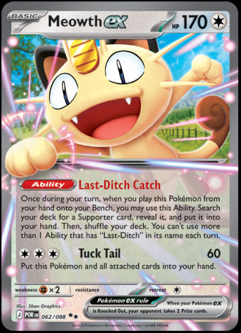 062/088 Meowth ex