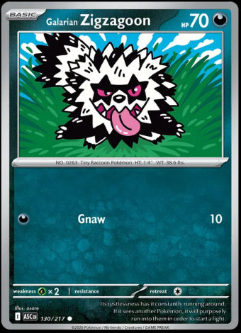 130/217 Galarian Zigzagoon