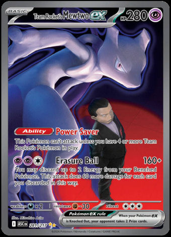 281/217 Team Rocket's Mewtwo ex