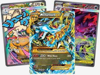 Image showing examples of Pokémon Mega cards