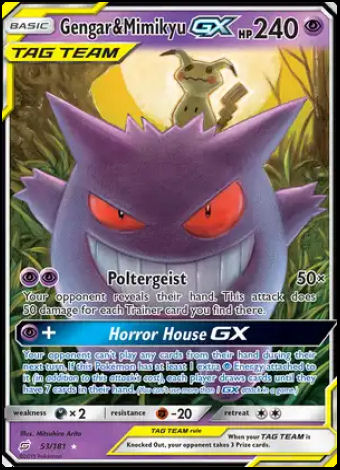 53/181 Gengar & Mimikyu GX 