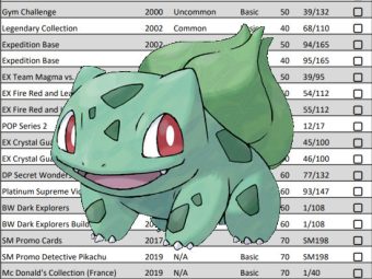 Bulbasaur Card List