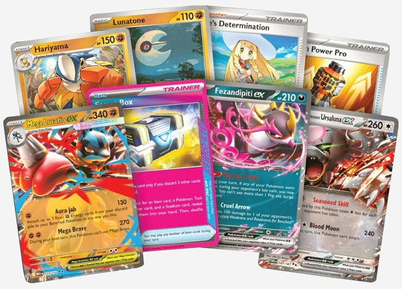 Mega Lucario ex Battle Deck featured cards