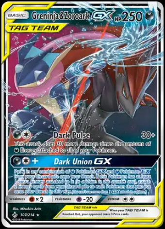 107/214 Greninja & Zoroark GX