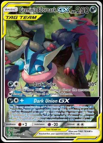 201/214 Greninja & Zoroark GX