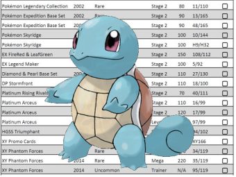 Squirtle Pokémon Card Checklist