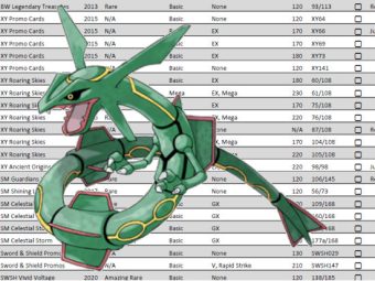 Rayquaza Card List